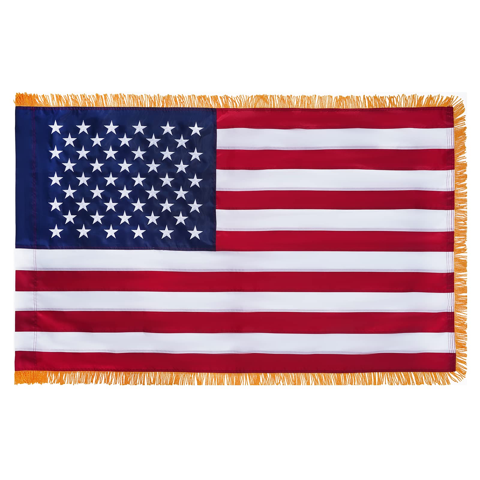 Amazon.com : SYII American Flag with Gold Fringed 4x6 Feet, Luxury
